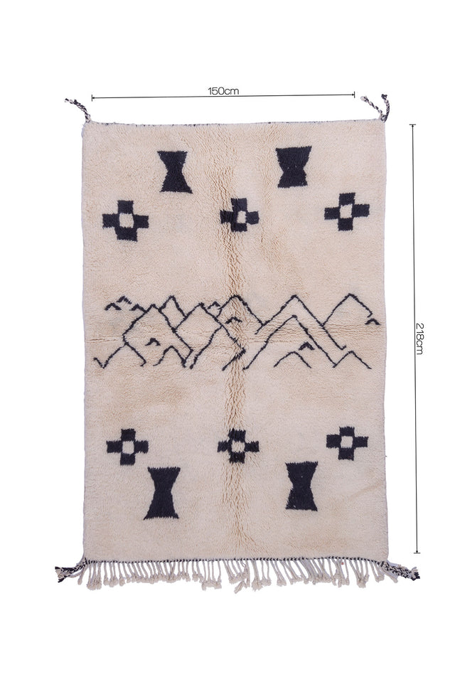 Order by Size: Moroccan Hand-Knotted Mrit Rug (Samira)