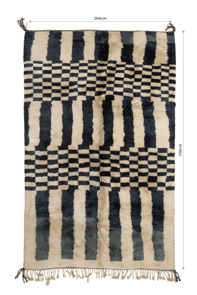 Order by Size: Moroccan Hand-Knotted Mrit Rug (Souraya)