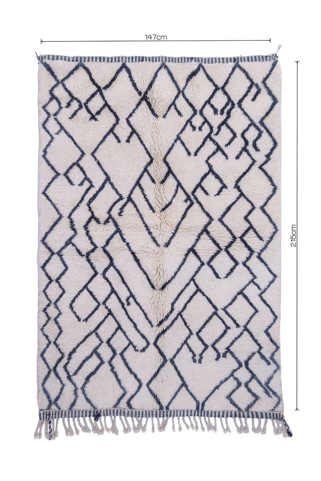 Order by Size: Moroccan Hand-Knotted Mrit Rug (Louna)