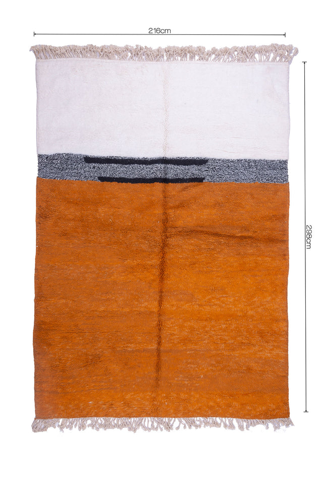 Order by Size: Moroccan Hand-Knotted Mrit Rug (Majda)