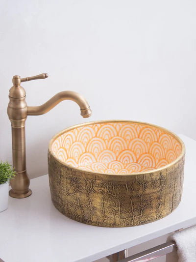Order by Size: Moroccan Washbasin sink Berber Sunrise