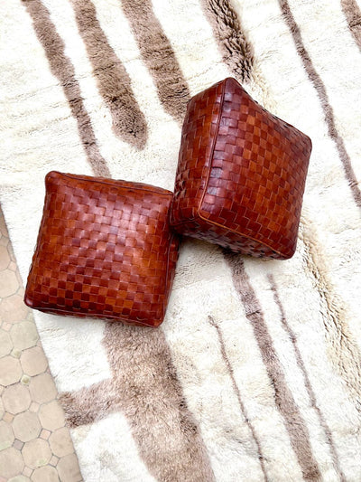 Leather Pouf Tuohi-small