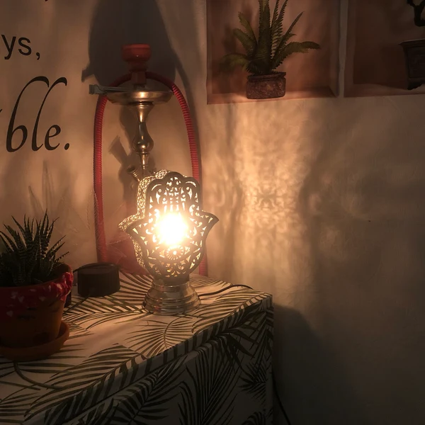 Moroccan Handmade Brass Table Lamp (Nujud)