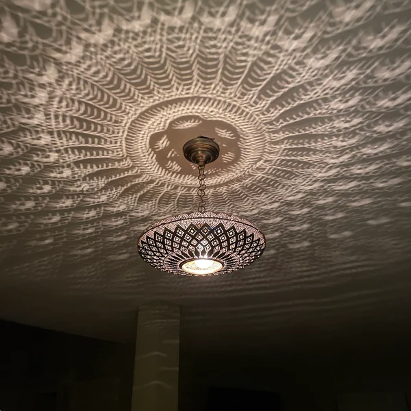 Order by Size : Moroccan Handmade Brass Ceiling Pendant Light (Sumaiya)