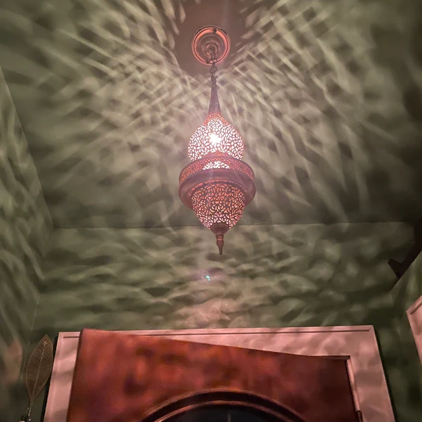 Order by Size : Moroccan Handmade Brass Ceiling Pendant Light (Tislit)