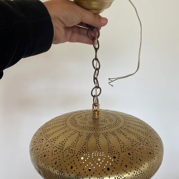 Order by Size : Moroccan Handmade Brass Ceiling Pendant Light (Firdaus)