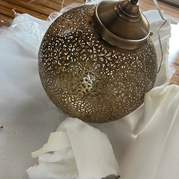 Order by Size : Moroccan Handmade Brass Ceiling Pendant Light (Intisar)