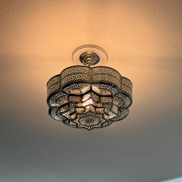 Order by Size : Moroccan Handmade Brass Ceiling Pendant Light (Ulfah)