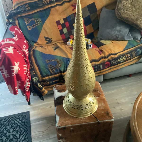 Order by Size : Moroccan Handmade Brass Table Lamp (Lulu)