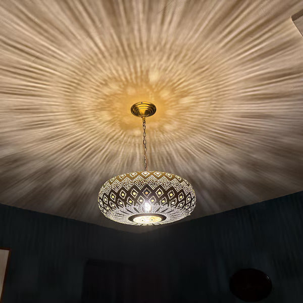 Order by Size : Moroccan Handmade Brass Ceiling Pendant Light (Maysaa)