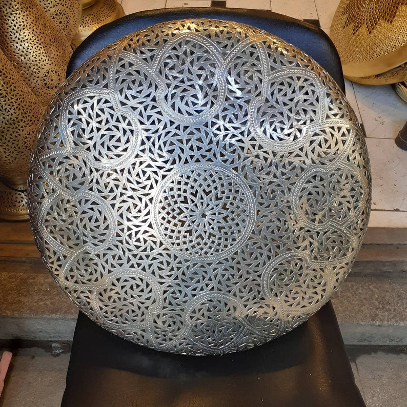 Order by Size : Moroccan Handmade Brass Ceiling Pendant Light (Ibtisam)