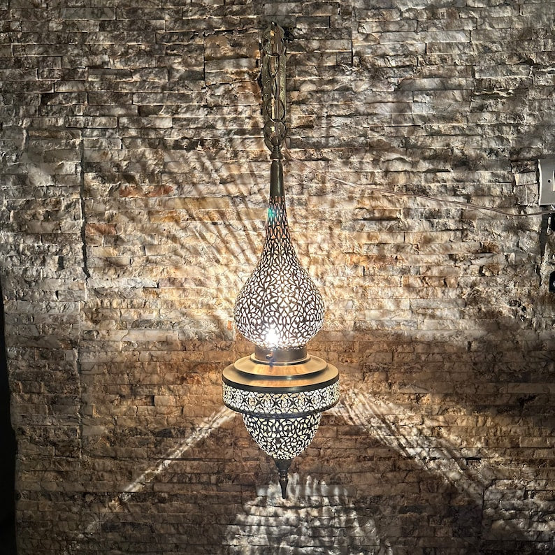 Moroccan handmade sconce brass wall light (Alina)