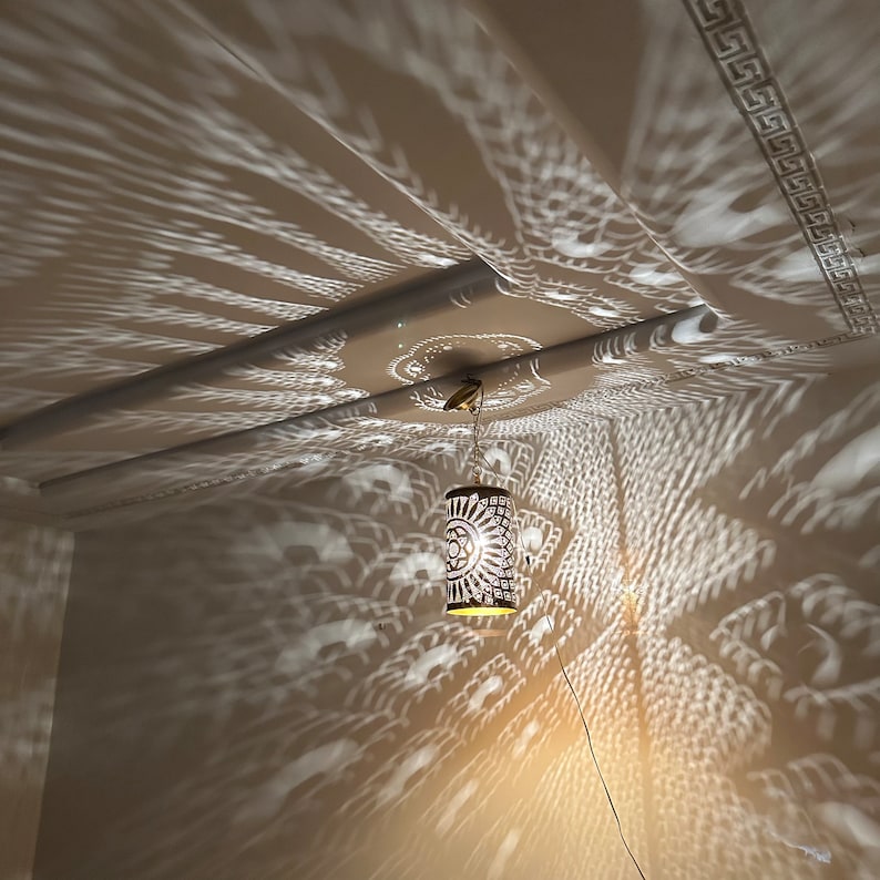 Order by Size : Moroccan Handmade Brass Ceiling Pendant Light (Tadast)