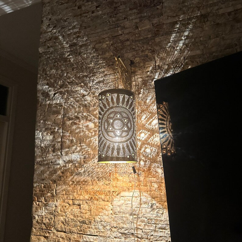 Order by Size : Moroccan handmade sconce brass wall light ( Safa )