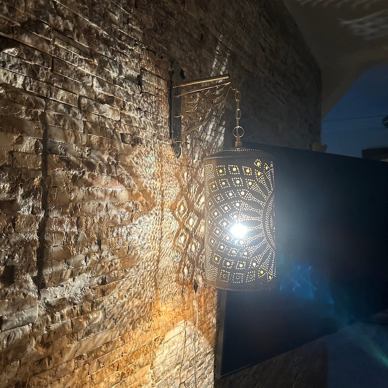 Order by Size : Moroccan handmade sconce brass wall light ( Safa )