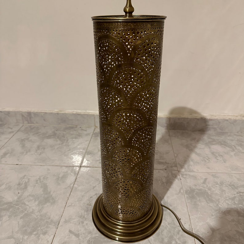 Order by Size : Moroccan Handmade Brass Table Lamp (Joud)