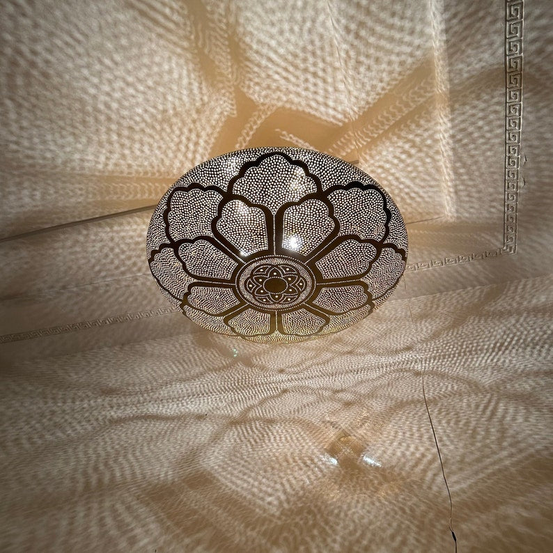 Order by Size : Moroccan Handmade Brass Ceiling Pendant Light (Sadiya)