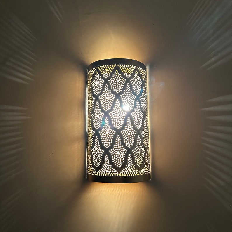 Order by Size : Moroccan handmade sconce brass wall light ( Ayat )