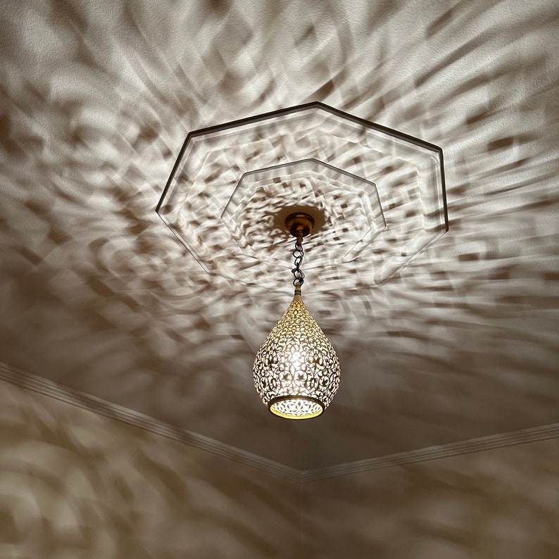 Order by Size : Moroccan Handmade Brass Ceiling Pendant Light (Nariman)