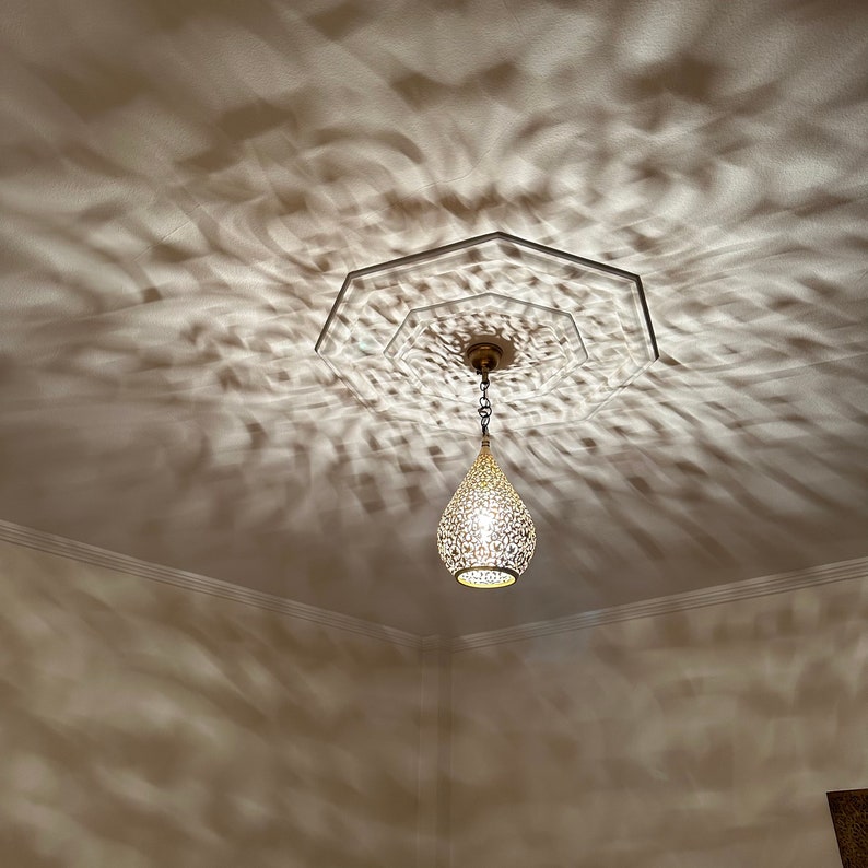 Order by Size : Moroccan Handmade Brass Ceiling Pendant Light (Nariman)