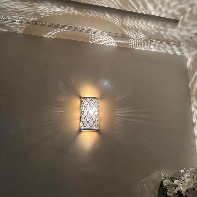 Order by Size : Moroccan handmade sconce brass wall light ( Ayat )