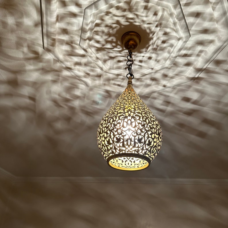 Order by Size : Moroccan Handmade Brass Ceiling Pendant Light (Nariman)