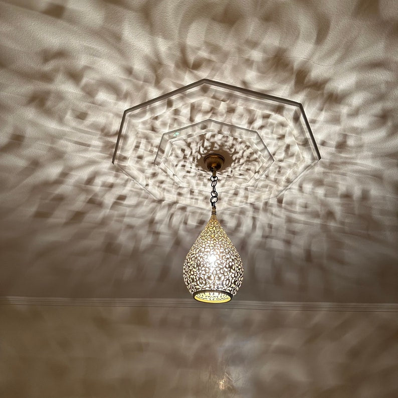 Order by Size : Moroccan Handmade Brass Ceiling Pendant Light (Nariman)