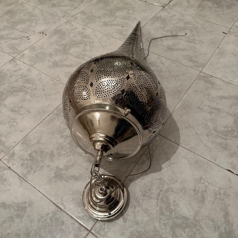 Order by Size : Moroccan Handmade Brass Ceiling Pendant Light (Tafukt)