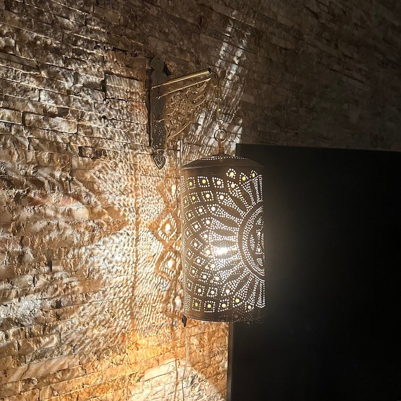 Order by Size : Moroccan handmade sconce brass wall light ( Safa )
