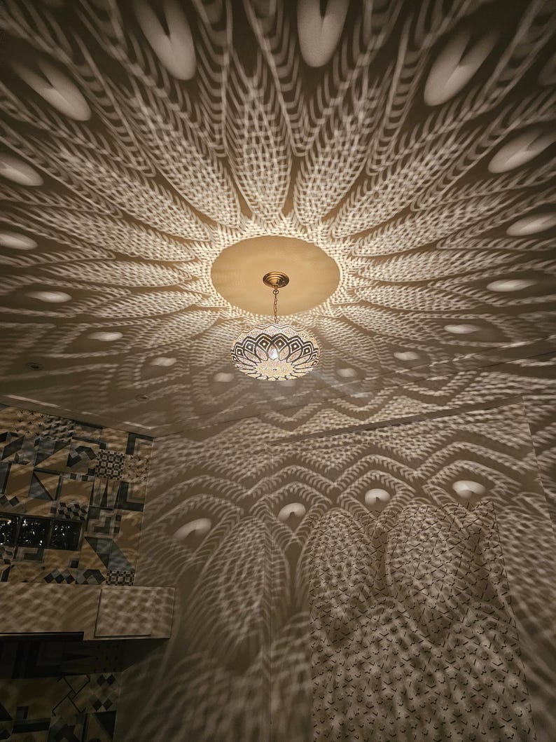 Order by Size : Moroccan handmade brass Ceiling pendant light (Aalia)