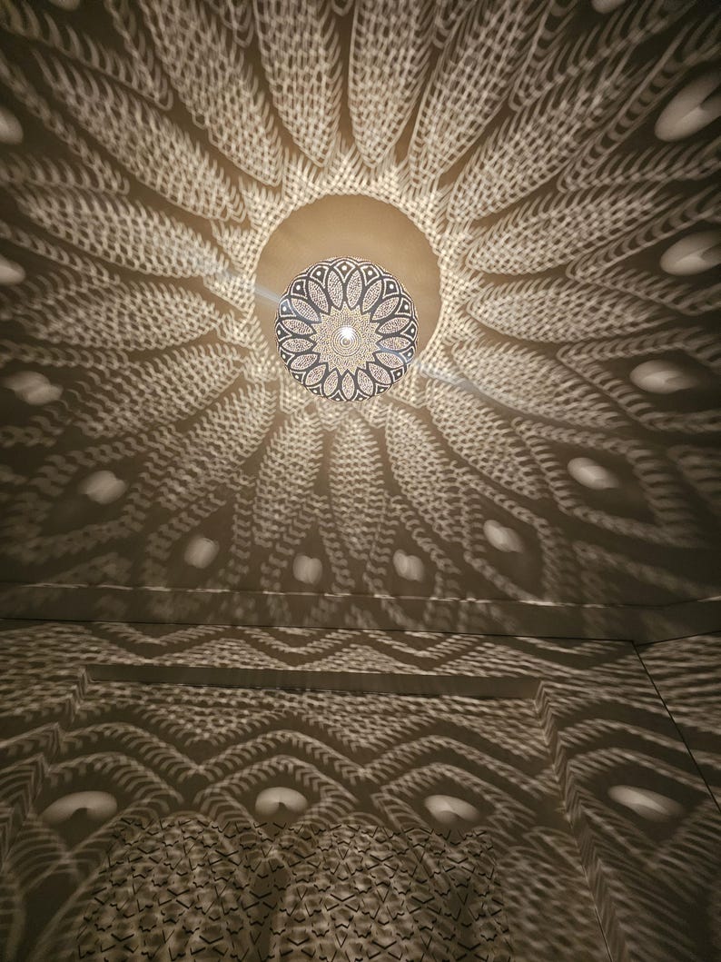 Order by Size : Moroccan handmade brass Ceiling pendant light (Aalia)
