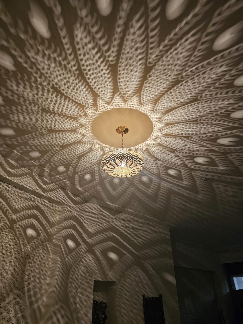 Order by Size : Moroccan handmade brass Ceiling pendant light (Aalia)