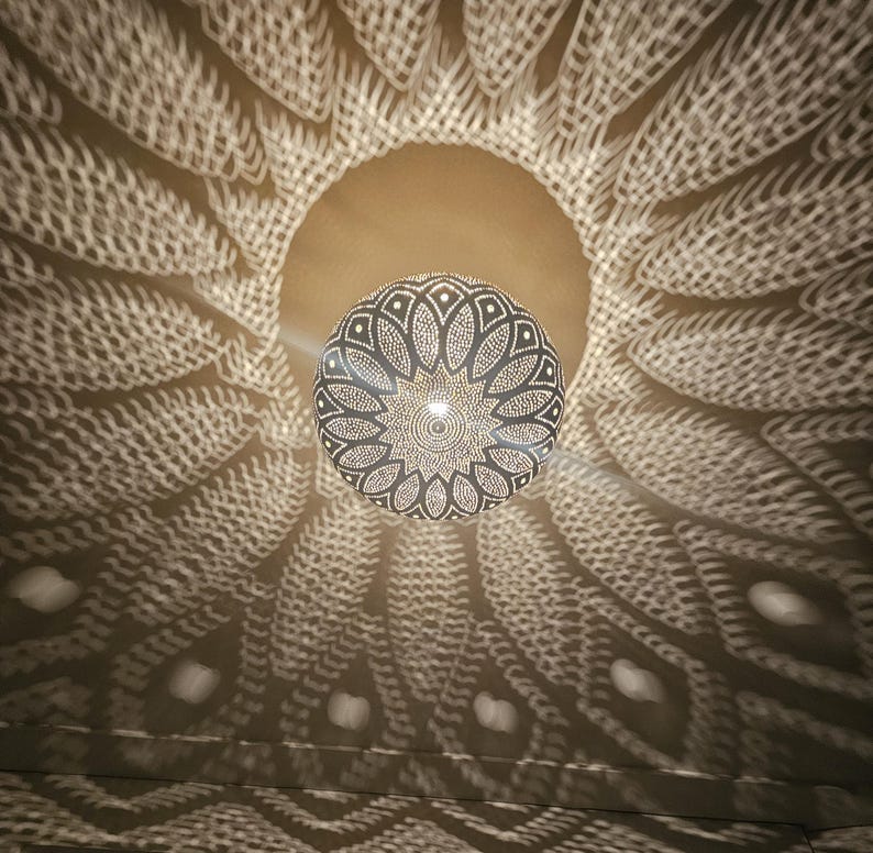 Order by Size : Moroccan handmade brass Ceiling pendant light (Aalia)