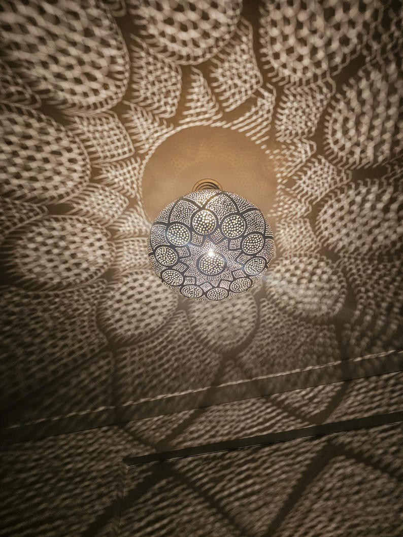 Order by Size : Moroccan handmade brass Ceiling pendant light ( Munira )