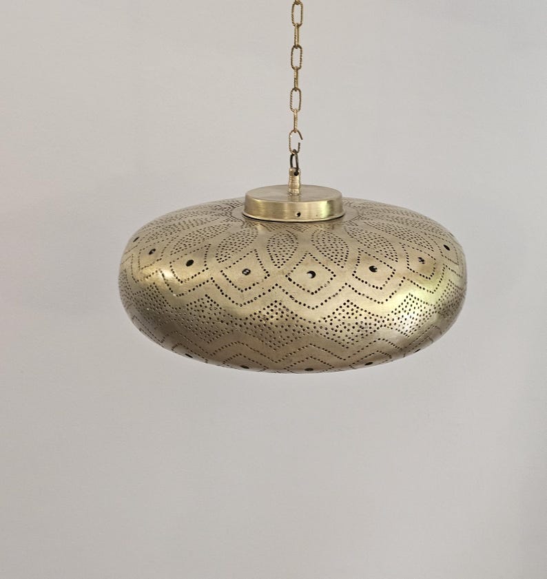 Order by Size : Moroccan handmade brass Ceiling pendant light ( Munira )