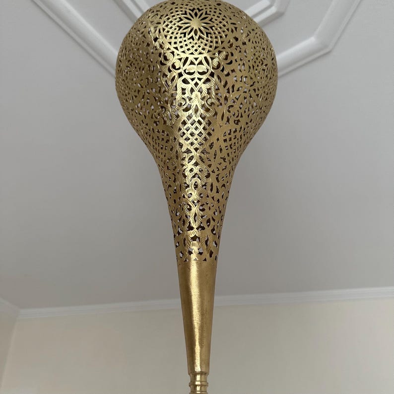Order by Size : Moroccan Handmade Brass Ceiling Pendant Light (Taima)