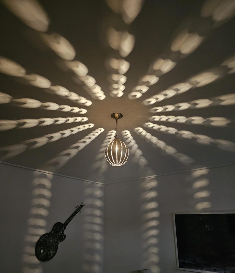 Order by Size : Moroccan Handmade Brass Ceiling Pendant Light (Riham)