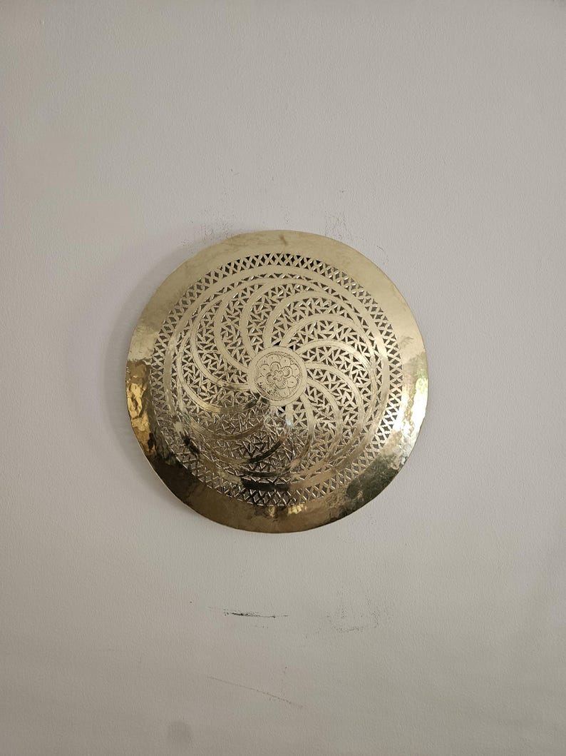 Order by Size : Moroccan handmade brass round wall light lamp (gulmima)