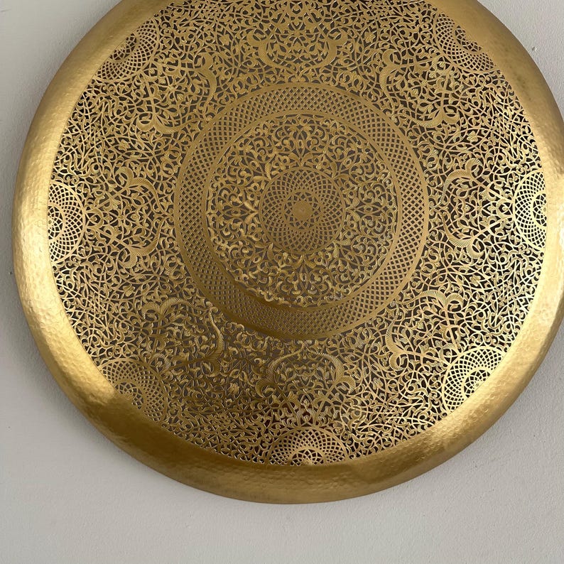Order by Size : Moroccan handmade brass round wall light lamp ( Azilal)