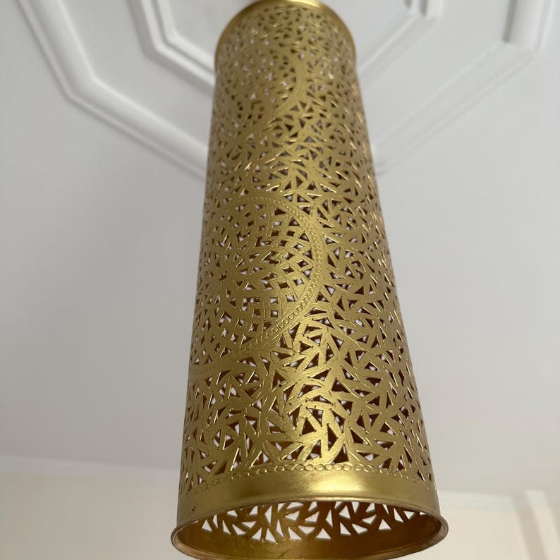 Order by Size : Moroccan Handmade Brass Ceiling Pendant Light (Mala)