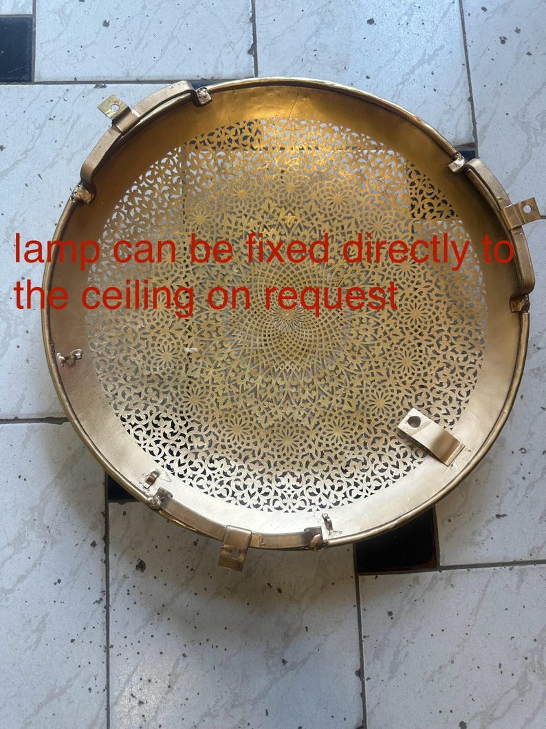 Order by Size : Moroccan handmade brass round wall light lamp ( Rabat)