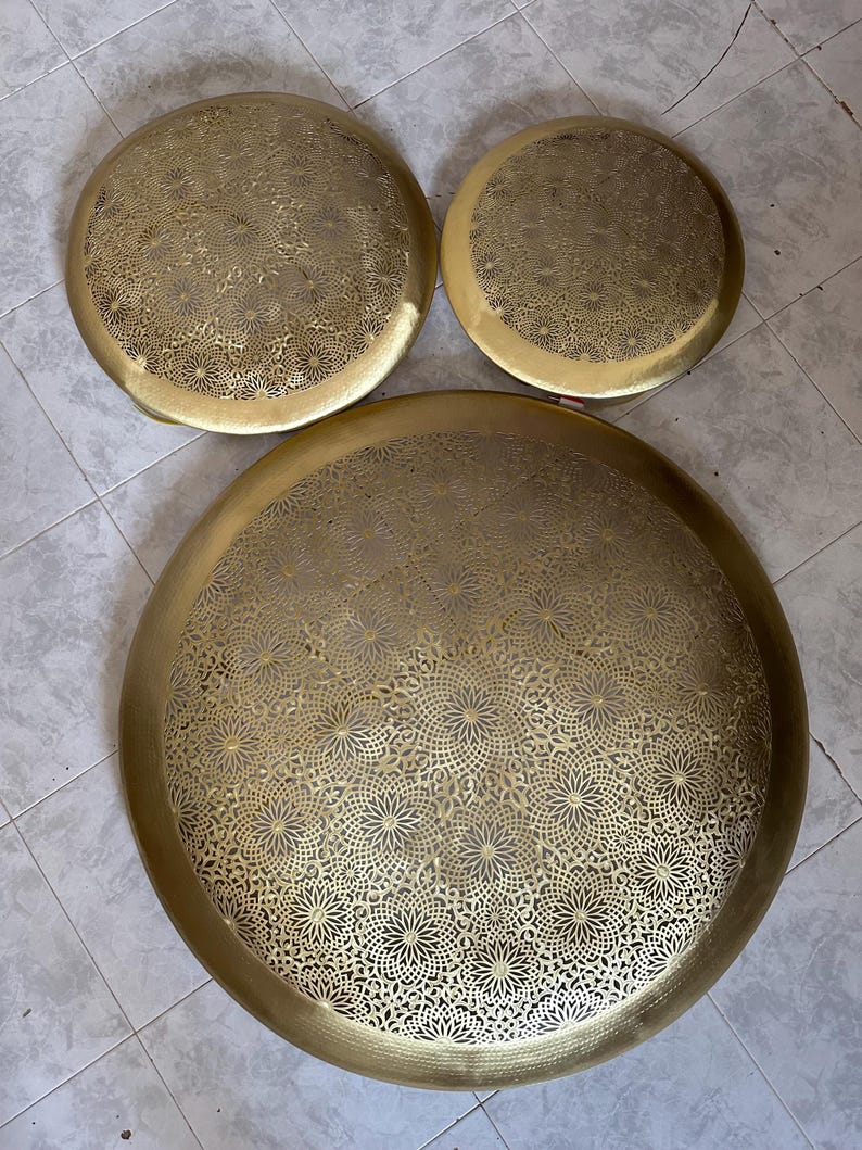 Order by Size : Moroccan handmade brass round wall light lamp (Houceima)