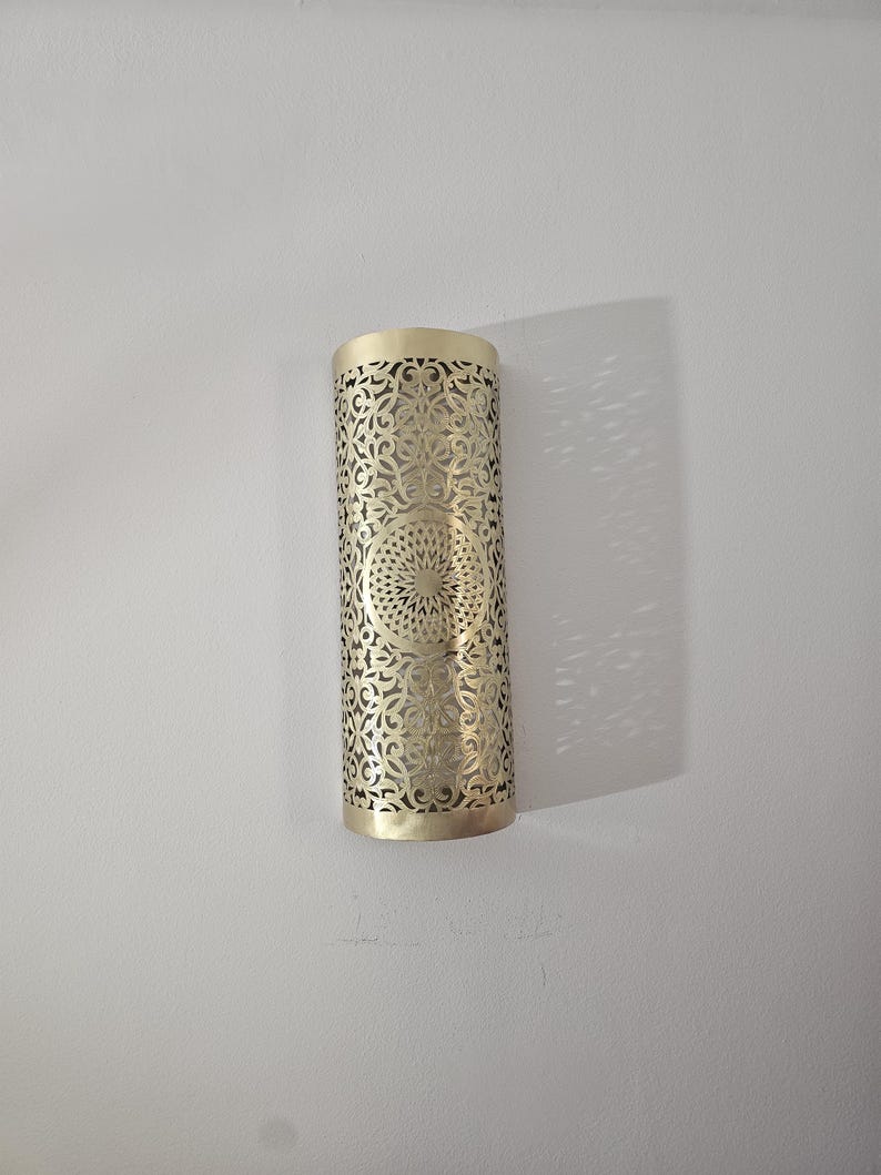 Moroccan handmade sconce brass wall light (aghroud)