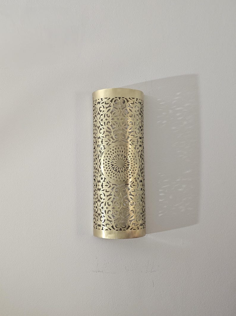 Moroccan handmade sconce brass wall light (aghroud)