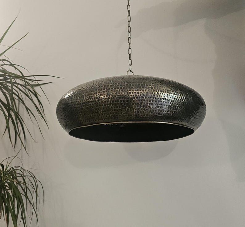 Order by Size : Moroccan Handmade Brass Pendant Lamp (Fann)