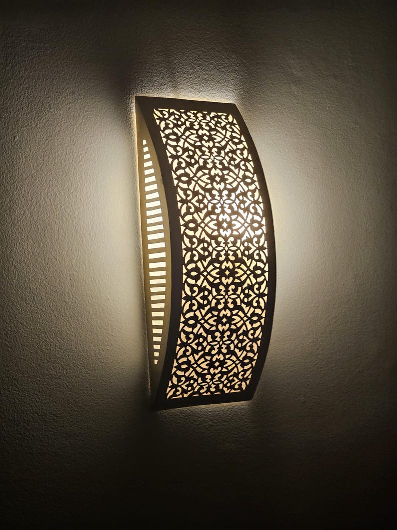 Moroccan handmade sconce brass wall light (kenza)