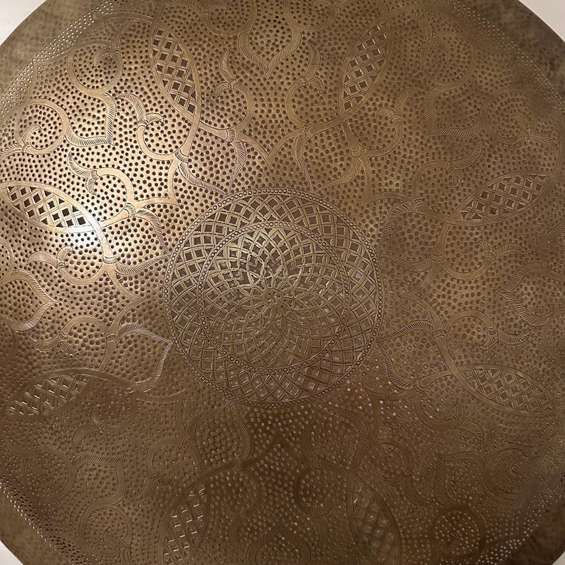 Order by Size : Moroccan handmade brass round wall light lamp (Essaouira)