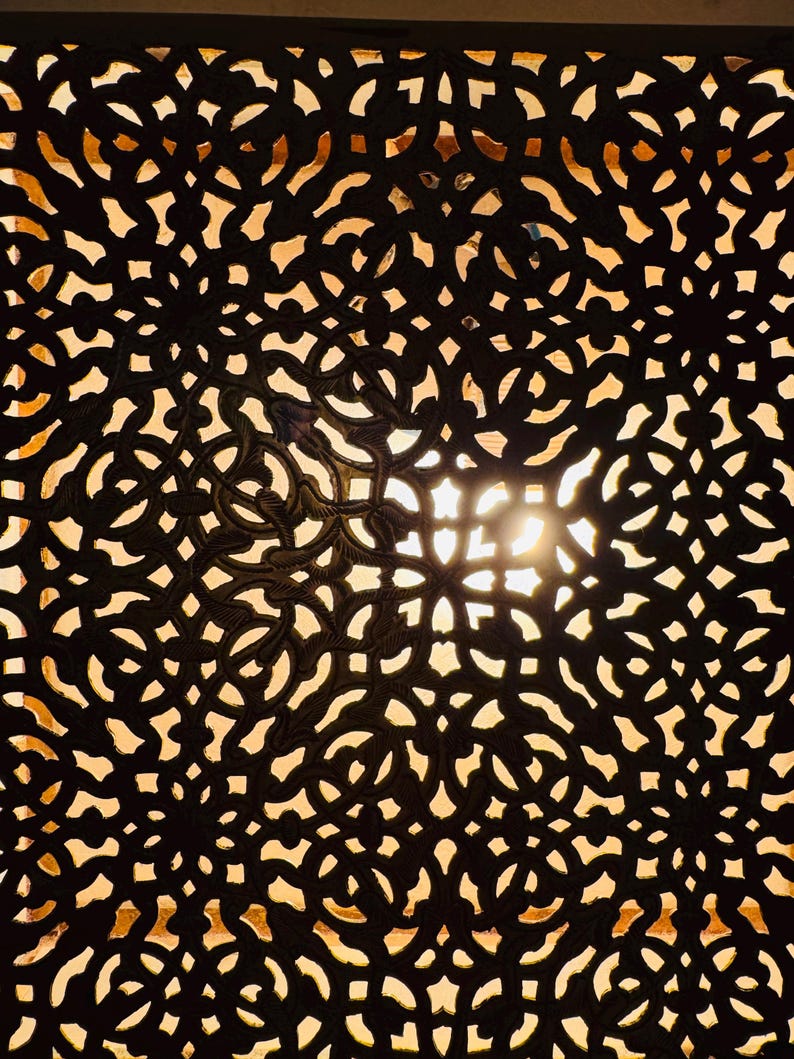 Order by Size : Moroccan handmade brass round wall light lamp (Merzouga)