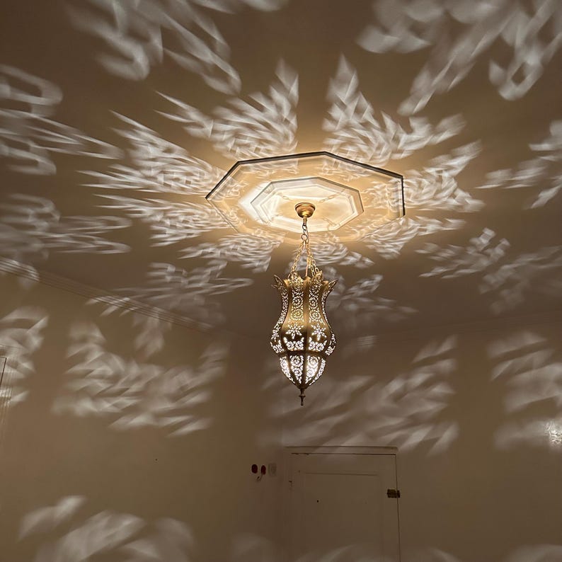 Order by Size : Moroccan Handmade Brass Ceiling Pendant Light (Iṭṭu)