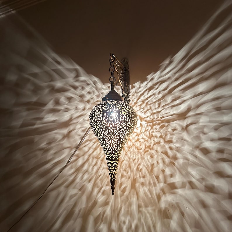 Moroccan handmade sconce brass wall light (Zoya)